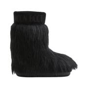 Faux Fur Yeti Mid Laarzen Moon Boot , Black , Dames