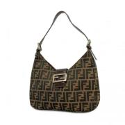 Pre-owned Canvas shoulder-bags Fendi Vintage , Black , Dames