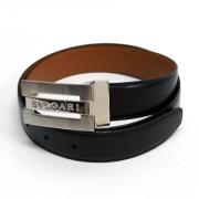 Pre-owned Leather belts Bvlgari Vintage , Black , Heren