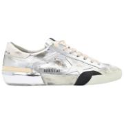 Zilver Witte Ster Superstar Sneakers Golden Goose , Gray , Heren