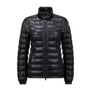 Zwarte Donsgevulde Opvouwbare Jas Moncler , Black , Dames