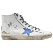 Witte Blauwe Sneakers Francy Stijl Golden Goose , White , Dames