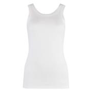 Geribbelde Tanktop met Achterlogo Calvin Klein , White , Dames