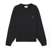 Fox Head Patch Katoenen Sweatshirt Maison Kitsuné , Black , Heren