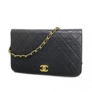 Pre-owned Leather chanel-bags Chanel Vintage , Black , Dames