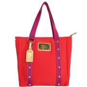 Pre-owned Canvas handbags Louis Vuitton Vintage , Red , Dames