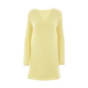 Hart Uitgesneden Gebreide Jurk Blumarine , Yellow , Dames