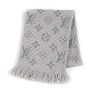 Pre-owned Fabric scarves Louis Vuitton Vintage , Gray , Dames