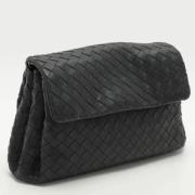 Pre-owned Leather clutches Bottega Veneta Vintage , Black , Dames