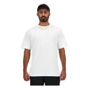 Atletiek Katoenen T-shirt New Balance , White , Heren