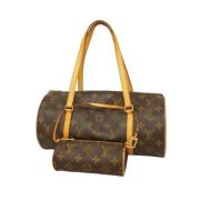 Pre-owned Canvas handbags Louis Vuitton Vintage , Brown , Dames