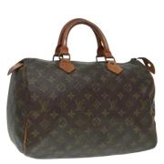 Pre-owned Canvas handbags Louis Vuitton Vintage , Brown , Dames