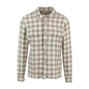 Klassieke Knoopsluiting Shirt Eleventy , Beige , Heren