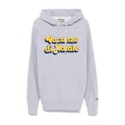 Grijze Sweater met Chenille Logo Patch MC2 Saint Barth , Gray , Heren