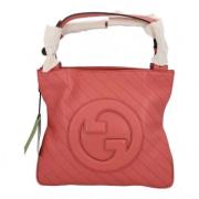 Pre-owned Leather shoppers Gucci Vintage , Pink , Dames