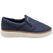 Casual Loafers in Marine Linnen Gant , Blue , Heren