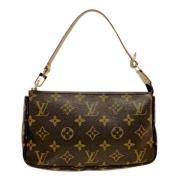 Pre-owned Canvas clutches Louis Vuitton Vintage , Brown , Dames