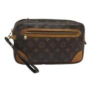 Pre-owned Canvas clutches Louis Vuitton Vintage , Brown , Dames