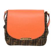 Pre-owned Canvas shoulder-bags Fendi Vintage , Orange , Dames