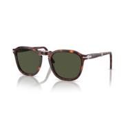 Klassieke zonnebril met zwarte lenzen Persol , Brown , Unisex