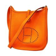 Pre-owned Leather shoulder-bags Hermès Vintage , Orange , Dames