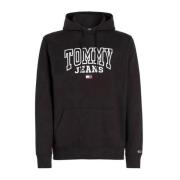 Zwarte Hoodie Sweatshirt Pulls & Gilets Tommy Jeans , Black , Heren