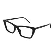 Dunne Optische Stijl Zonnebril Saint Laurent , Black , Unisex