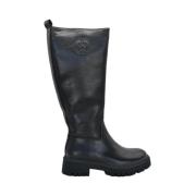 Zwarte Leren Laarzen Patrizia Pepe , Black , Dames