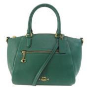 Pre-owned Leather shoulder-bags Coach Pre-owned , Green , Dames