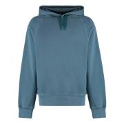 Geribbelde Katoenen Hoodie PS By Paul Smith , Blue , Heren