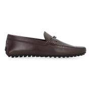 Klassieke leren loafers met rubberen zool Tod's , Brown , Heren