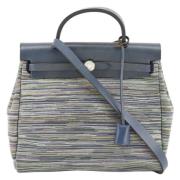 Pre-owned Canvas handbags Hermès Vintage , Blue , Dames