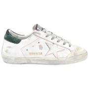 Superstar White Green Sneakers Golden Goose , White , Dames