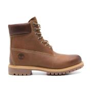 Bruine Leren Waterdichte Laarzen Timberland , Brown , Heren