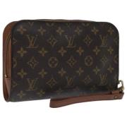 Pre-owned Canvas clutches Louis Vuitton Vintage , Brown , Dames