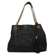 Pre-owned Leather gucci-bags Gucci Vintage , Black , Dames