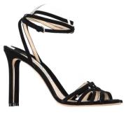 Pre-owned Suede sandals Jimmy Choo Pre-owned , Black , Dames