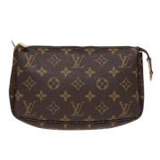 Pre-owned Canvas clutches Louis Vuitton Vintage , Brown , Dames