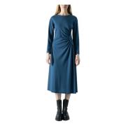 Elegante Midi Jurk met Boothals Max Mara Weekend , Blue , Dames