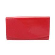 Pre-owned Leather clutches Louis Vuitton Vintage , Red , Dames