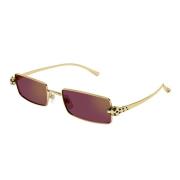 Rode Lens Zonnebril Ct0473S Stijl Cartier , Yellow , Unisex