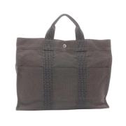 Pre-owned Canvas handbags Hermès Vintage , Brown , Dames