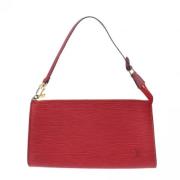 Pre-owned Leather clutches Louis Vuitton Vintage , Red , Dames