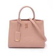 Pre-owned Leather handbags Burberry Vintage , Pink , Dames