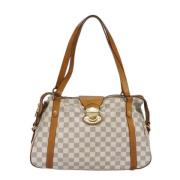 Pre-owned Canvas shoulder-bags Louis Vuitton Vintage , White , Dames