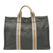 Pre-owned Canvas handbags Hermès Vintage , Gray , Dames