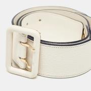 Pre-owned Leather belts Louis Vuitton Vintage , White , Dames