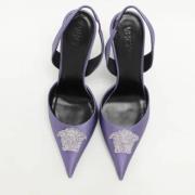 Pre-owned Satin heels Versace Pre-owned , Purple , Dames