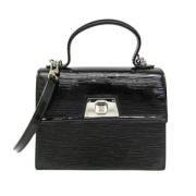 Pre-owned Leather handbags Louis Vuitton Vintage , Black , Dames