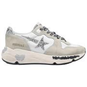 Wit Grijs Zilver Glitter Ster Sneakers Golden Goose , Multicolor , Dam...